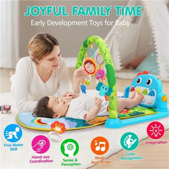 Play Mats Tummy Time Mat Toys Musical Activity for Baby Toys 0-12 Months - Picture 4 of 7